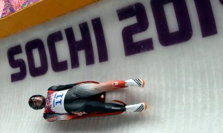 Equipe Canada - Samuel Edney during the men's singles luge final at the 2014 Winter Olympics