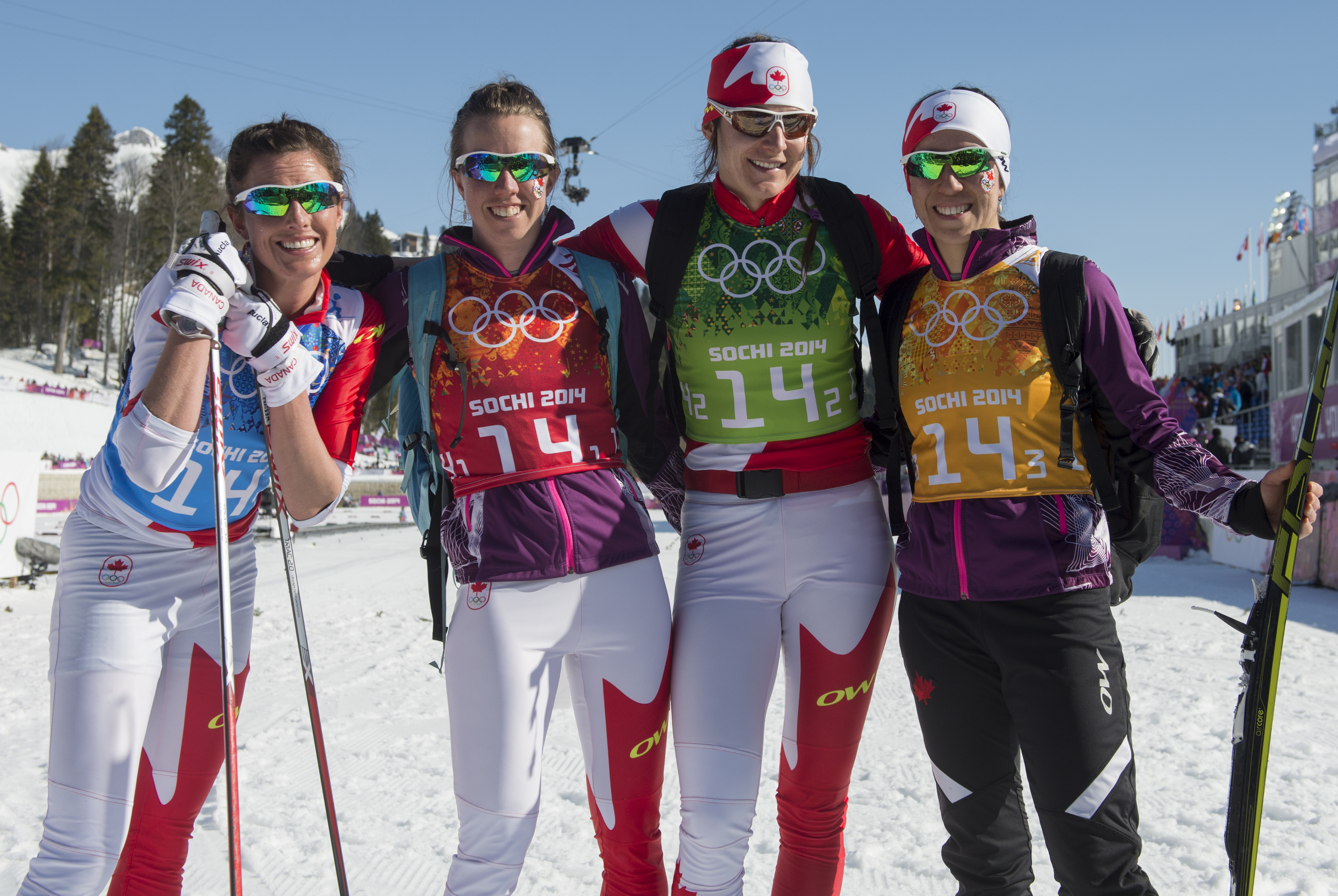 Perianne Jones, Daria Gaiazova, Emily Nishikawa et Brittany Webster