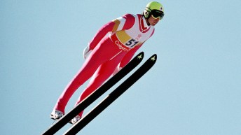 Horst Bulau en plein saut