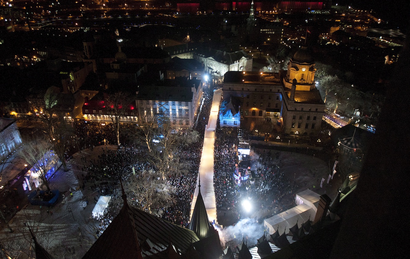 Cette photo aérienne de la piste de 584 m de la course de Québec montre à quoi ressemblent de telles courses. (Source : Presse canadienne)