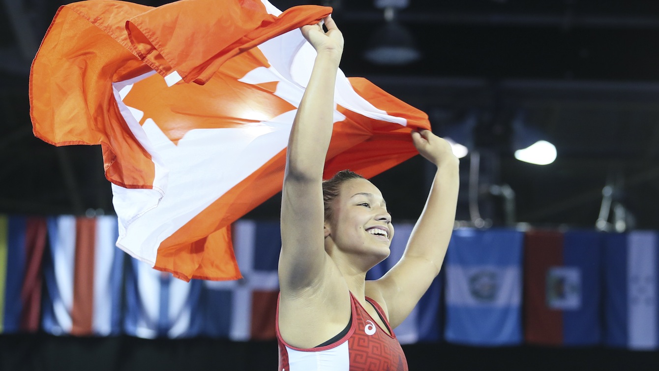 Braxton Stone-Papadopoulos - lutte libre 63 kg. Photo par Mike Ridewood/COC