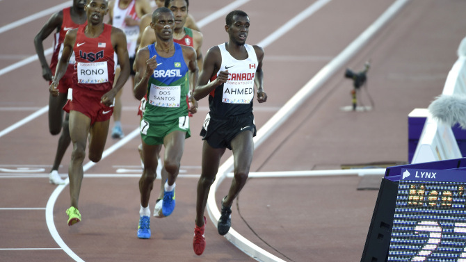 Mohammed Ahmed in action during a race