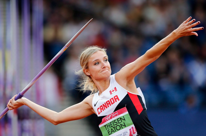 Brianne Theisen-Eaton - argent en heptathlon, Beijing (Chine) le 23 août 2015. THE CANADIAN PRESS/AP/Frank Augstein