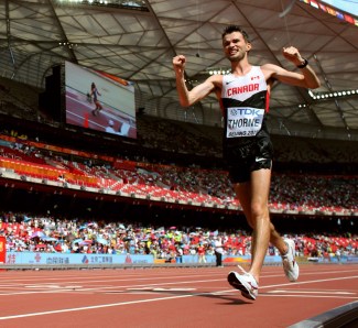Benjamin Thorne - bronze au 20 km marche rapide, Beijing (Chine), le 23 août 2015. (AP Photo/David J. Phillip)