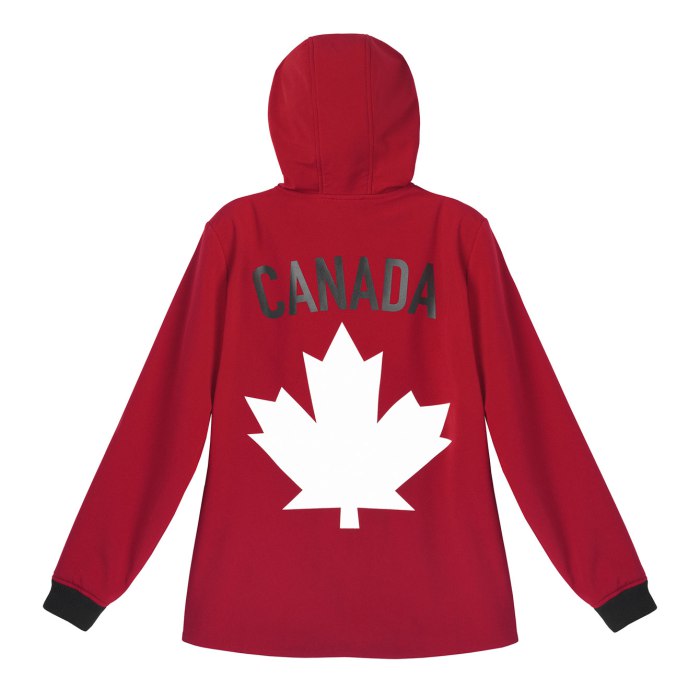 Veste à capuchon Softshell Feuille d’érable Canada pour hommes – dos 125 $