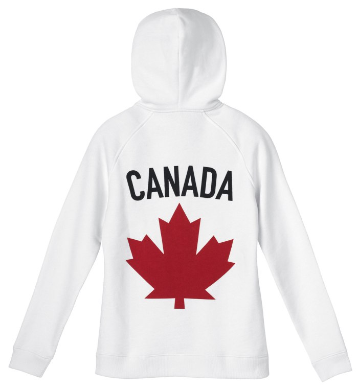 Veste à capuchon Feuille d’érable blanche—dos 95 $