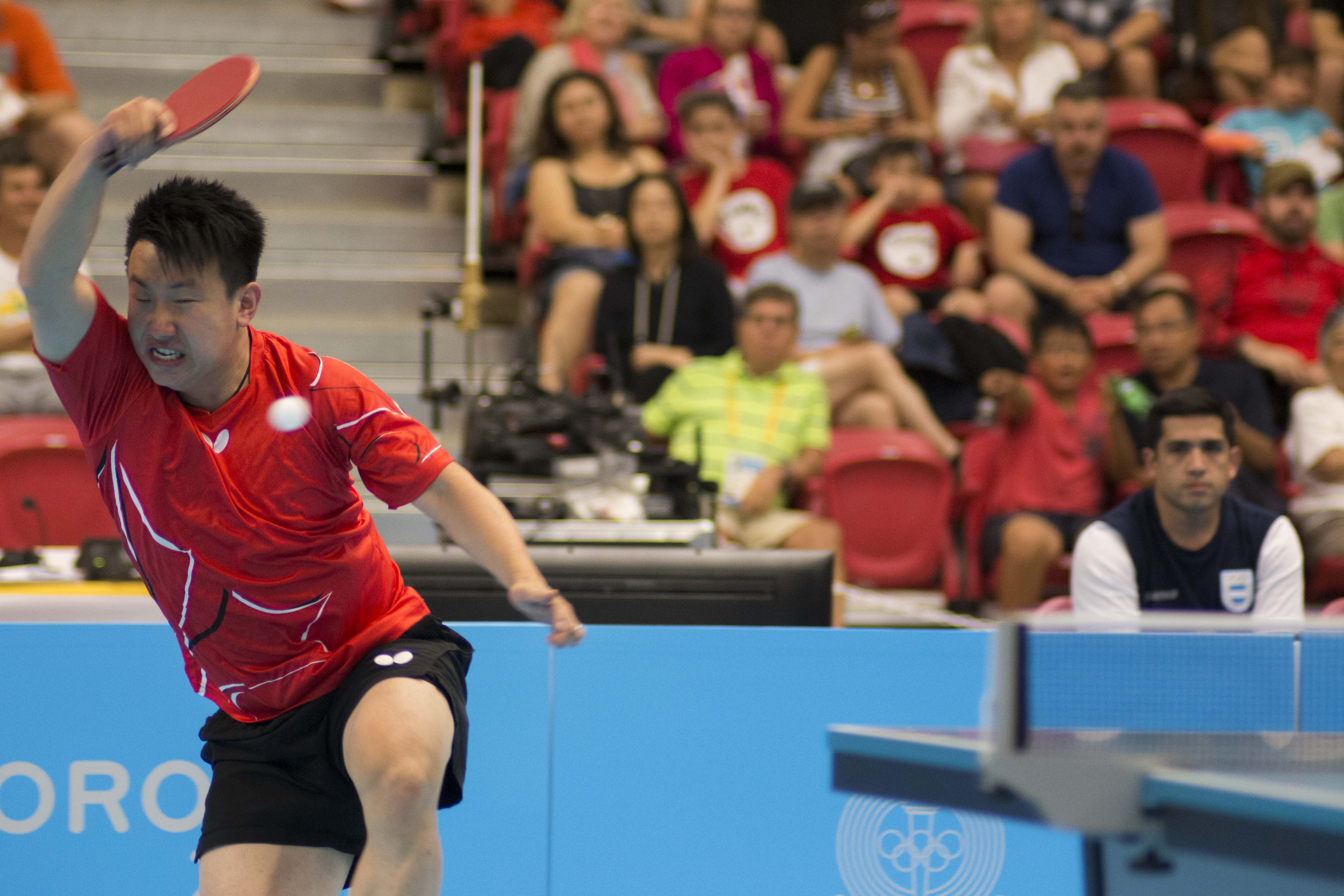 Eugene Wang aux Jeux panaméricains de Toronto, le 19 juillet 2016. Jeffrey Sze/COC