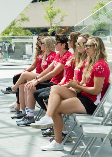 Les membres de l’équipe olympique canadienne de rugby, 2016. (Tavia Bakowski/COC)
