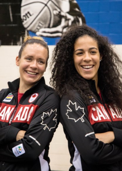 kia_shonna Shona Thorburn et Kia Nurse lors de l'annonce de l'équipe de basketball féminin pour Rio 2016, le 22 juillet.