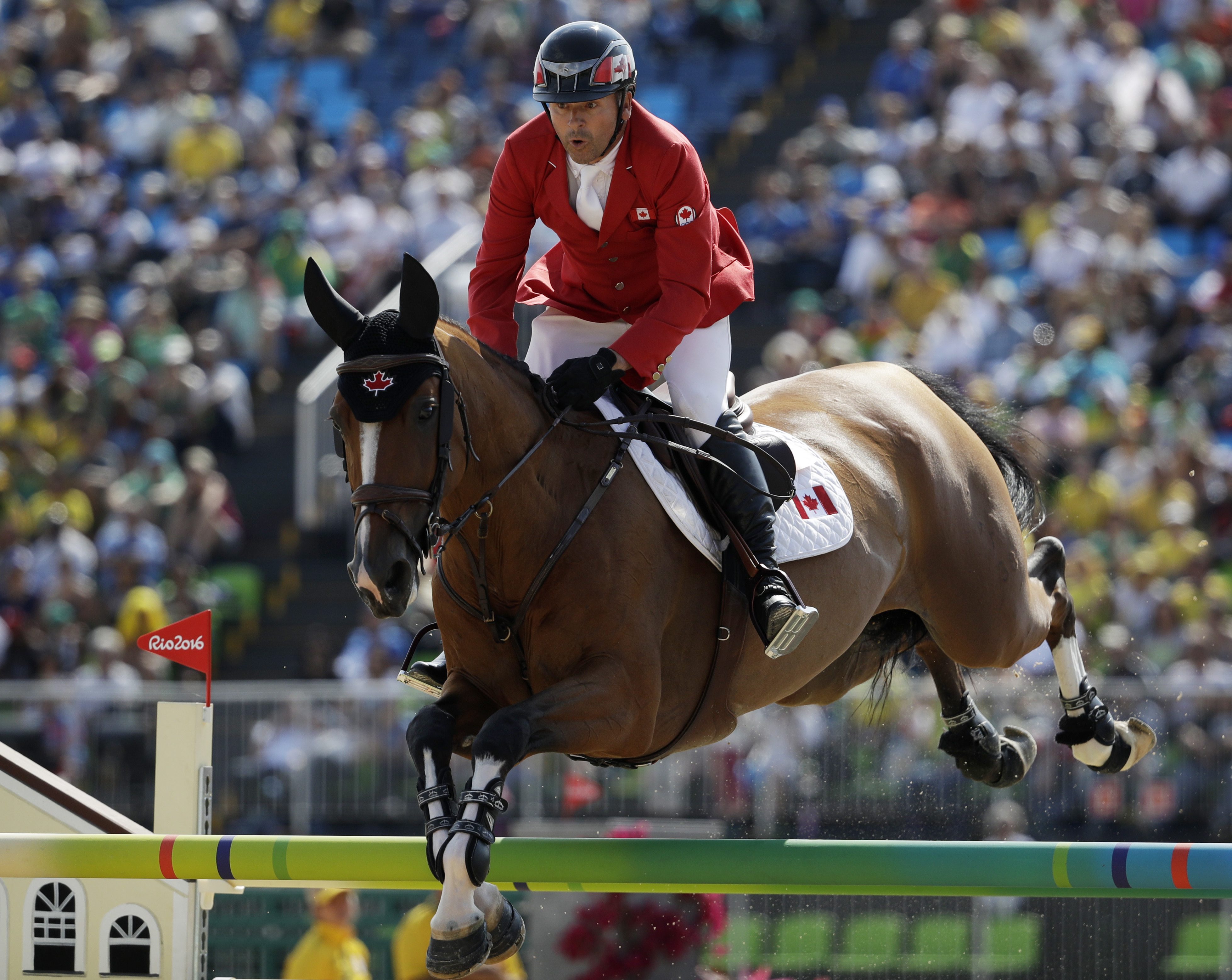 Eric Lamaze et Fine Lady 5 ont une fois de plus été parfaits, mardi, au Centre olympique d'équitation.
