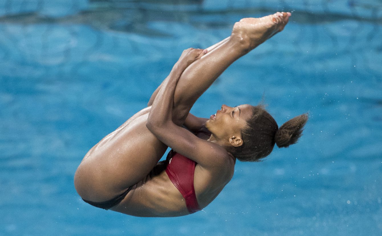 Jennifer Abel lors de l'entraînement du jeudi 4 août 2016, au Brésil. COC Photo/Mark Blinch