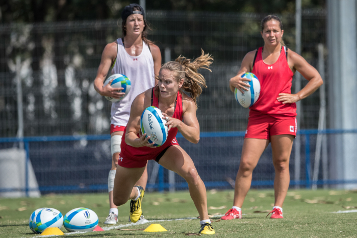 Karen Paquin s’exerce lors de l’entraînement aux Jeux olympiques de 2016, à Rio. COC Photo/Mark Blinch