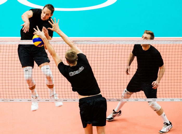 Le capitaine d’Équipe Canada Frederic Winters action lors de l’entraînement d’Équipe Canada en vue du tournoi olympique des Jeux de Rio, 2016. COC Photo/Mark Blinch