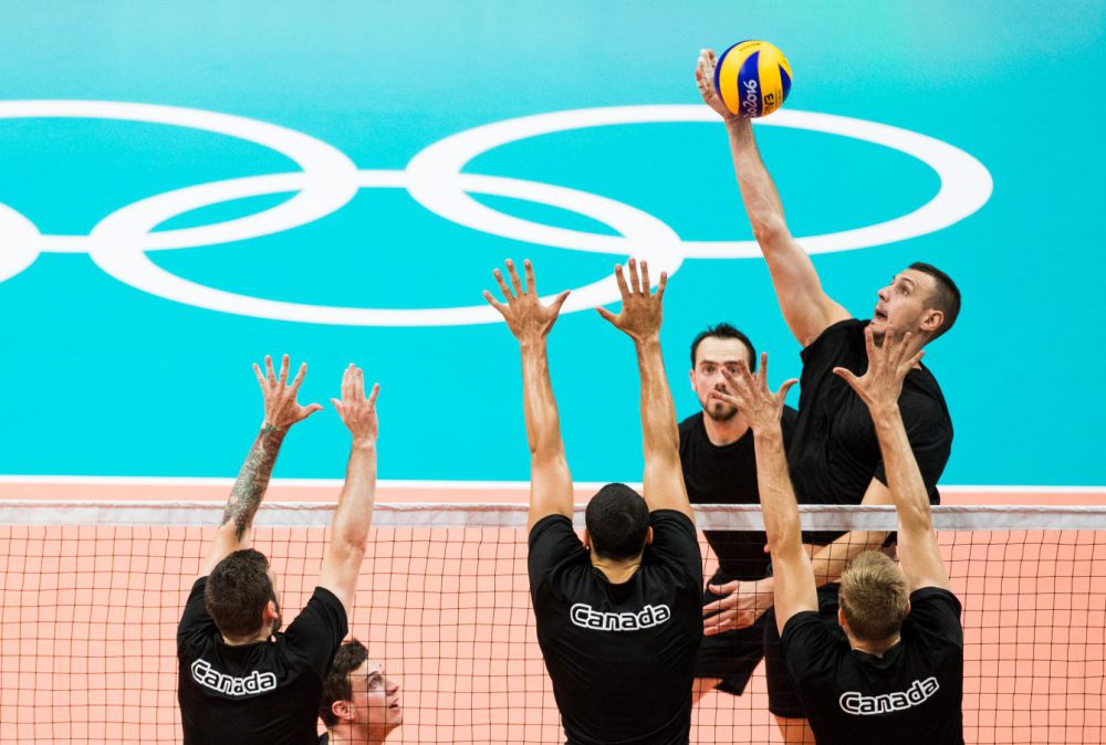 Équipe Canada à l’entraînement en vue du tournoi olympique des Jeux de Rio, 2016. COC Photo/Mark Blinch