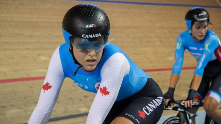 Kirsti Lay au vélodrome de Milton, le 29 juillet 2016.