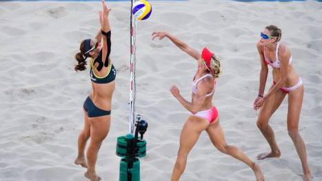 Heather Bansley et Sarah Pavanen action à Rio 2016