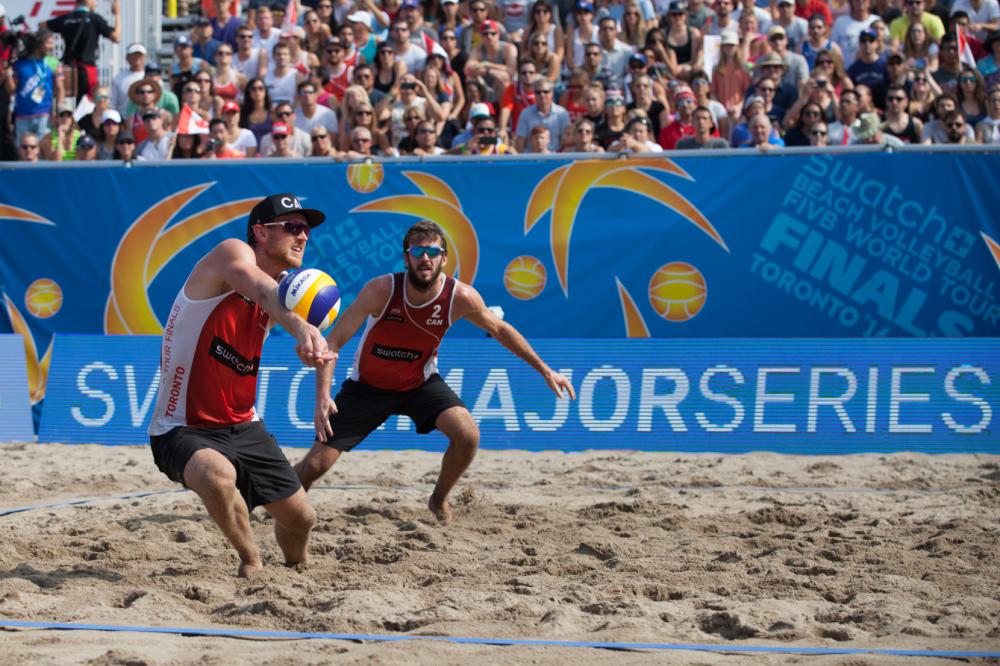 Saxton et Schalk aux finales World Tour Swatch FIVB de Toronto (Photo/Thoas Skrlj)