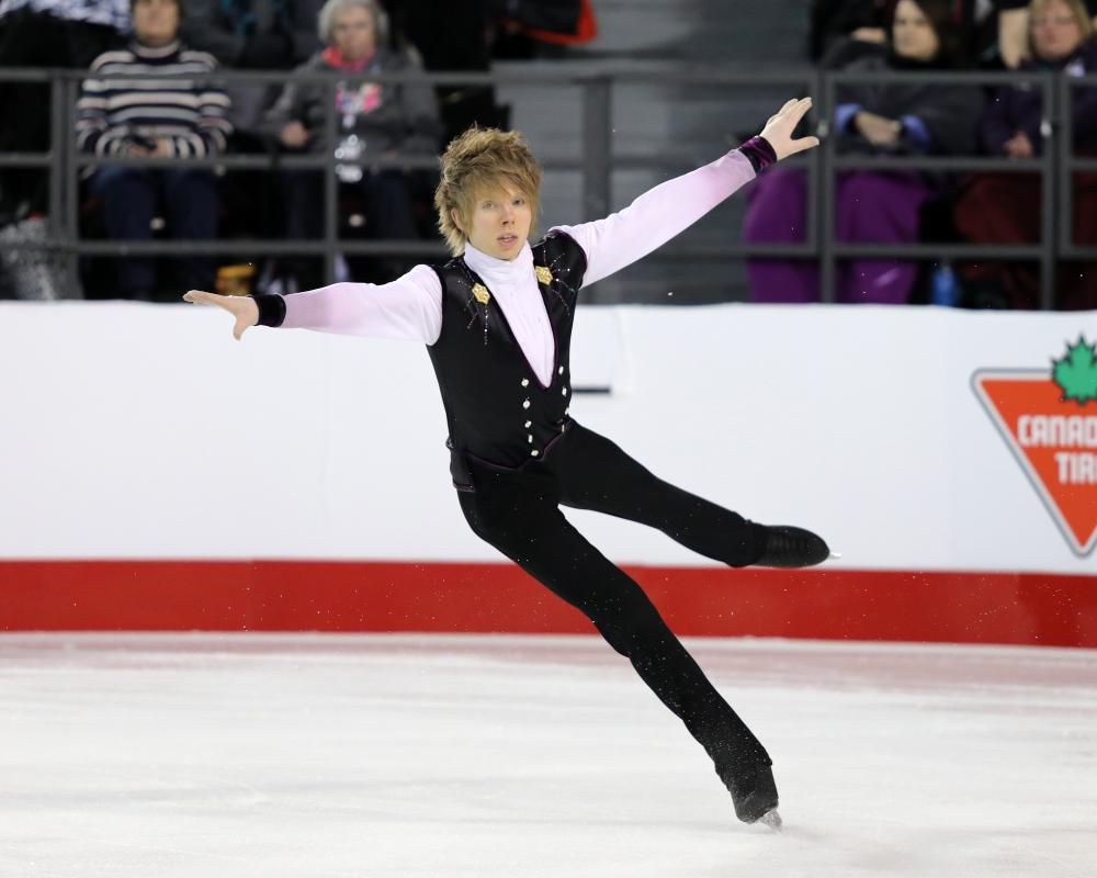 Kevin Reynolds aux Championnats canadiens, le 21 janvier 2017 (Photo : Greg Kolz)