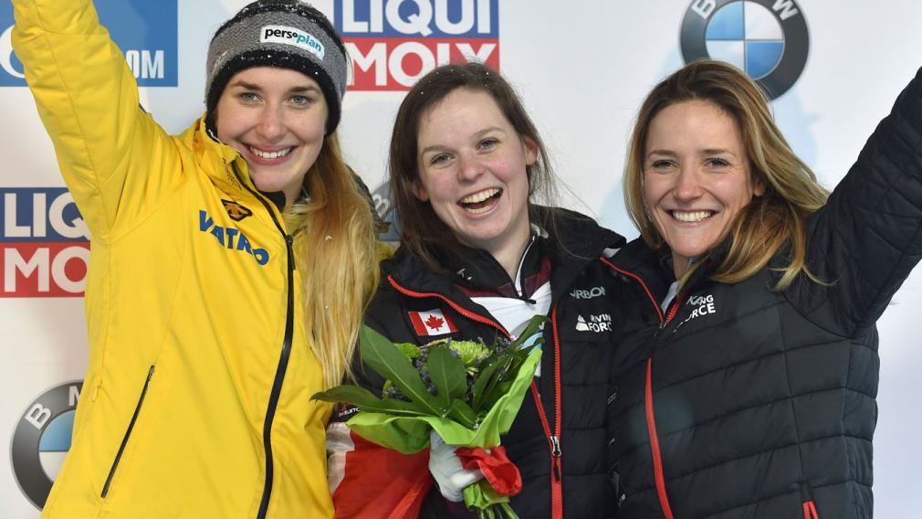 Un doublé pour les Canadiennes en skeleton à la Coupe du monde de
