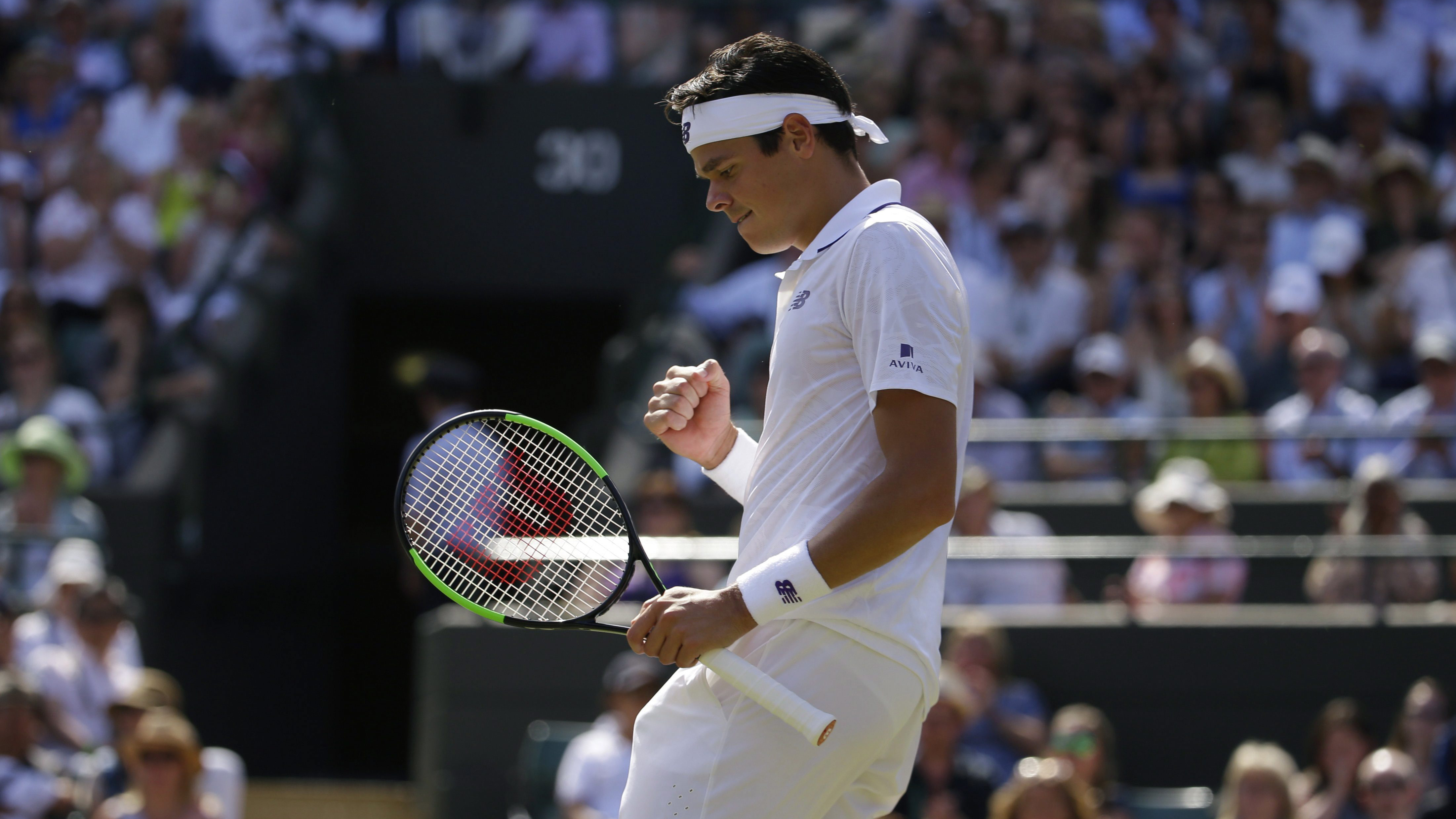 Milos Raonic en huitièmes de finale à Wimbledon Équipe Canada Site