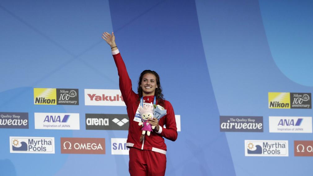 L’or et un record du monde pour Kylie Masse aux Mondiaux aquatiques