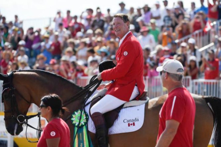 ian-millar_jumping_team_july23_jasonransomphoto_0076 Ian Millar lors des Jeux panaméricain de Toronto 2015. (Photo : Jason Ransom/COC)