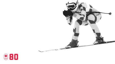 100 COUNTDOWN 80 HOR Moins d’un mois avant ses débuts olympiques, Karen Percy a dû subir une opération pour un pouce fracturé. Déterminée comme jamais, la skieuse a gagné deux des cinq médailles du Canada à Calgary 1988, remportant le bronze en descente et au super-G. SOIS DÉTERMINÉ
