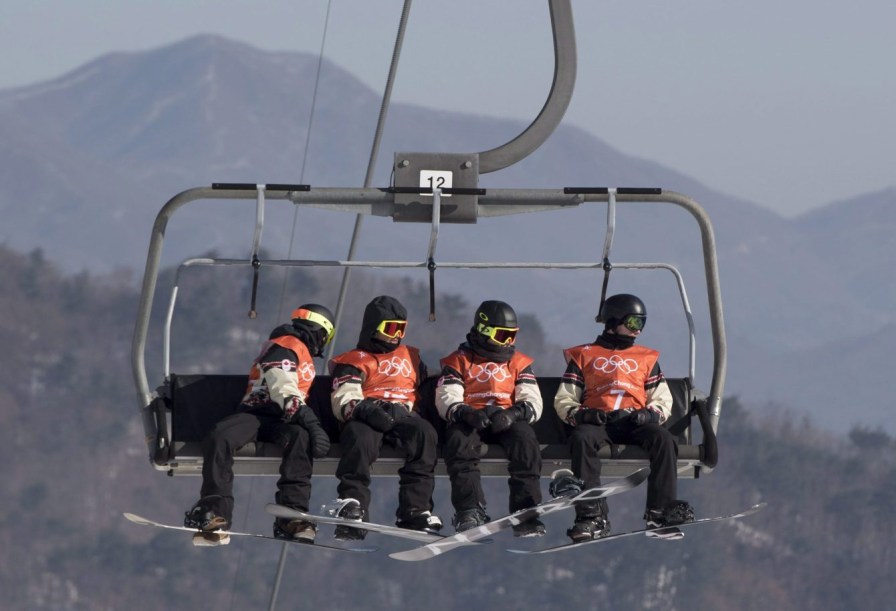 Equipe Canada-Snowboard-Slopestyle-Mark McMorris-Tyler Nicholson-Sebastien Toutant-Max Parrot-pyeongchang 2018