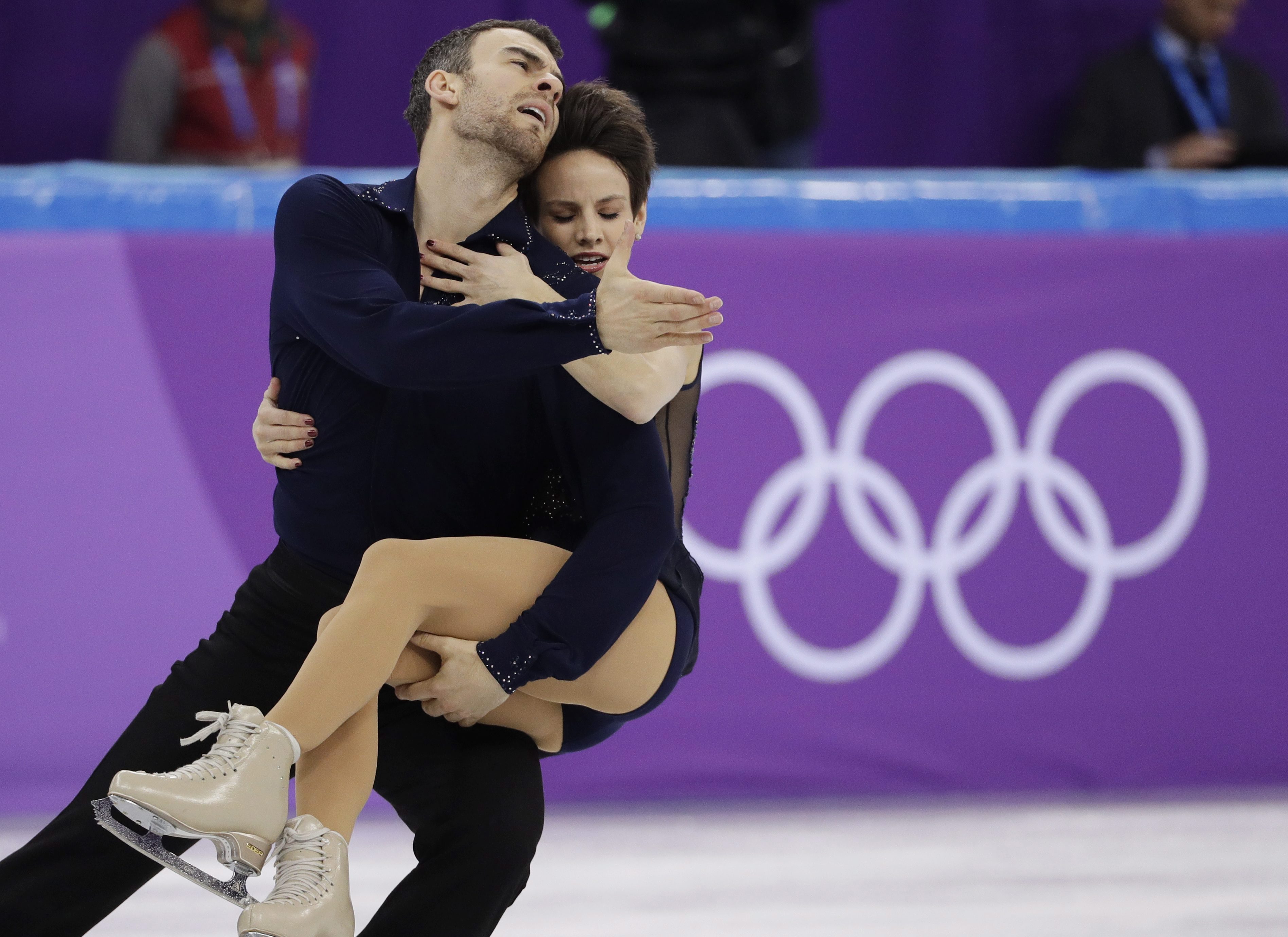Meagan Duhamel et Eric Radford aux Jeux olympiques de PyeongChang.