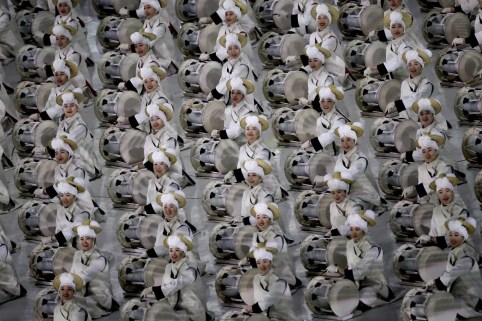 La Corée du Sud réservait tout un spectacle pour l'ouverture des Jeux de PyeongChang.(Sean Haffey/Pool Photo via AP)