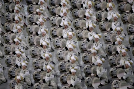 Pyeongchang Olympics Opening Ceremony La Corée du Sud réservait tout un spectacle pour l'ouverture des Jeux de PyeongChang.(Sean Haffey/Pool Photo via AP)
