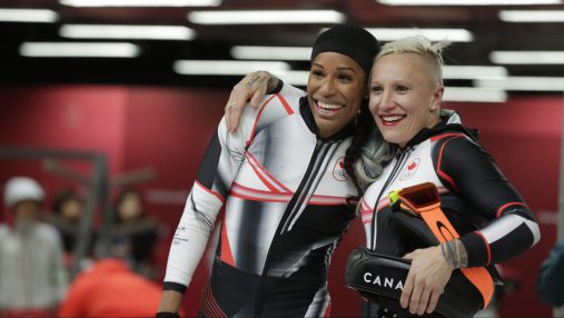 Equipe-Canada-bobsleigh-Kaillie Humphries-Phylicia George-pyeongchang 2018 Phylicia George et Kaillie Humphries. Photo Jason Ransom/COC