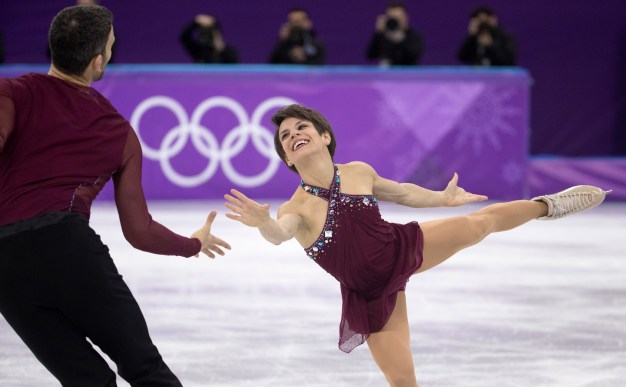 Meagan Duhamel et Eric Radford aux Jeux olympiques de PyeongChang.