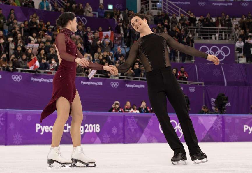 Tessa Virtue et Scott Moir patinent vers l’or en danse sur glace aux PyeongChang 2018. THE CANADIAN PRESS/HO - COC – Jason Ransom