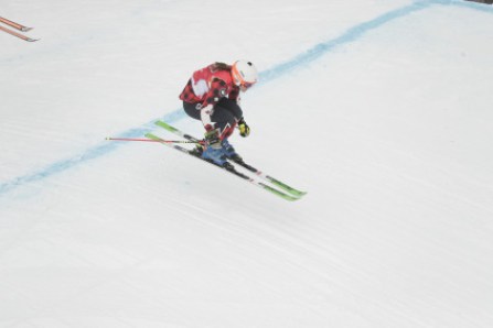 Brittany Phelan durant la course de ski cross. (Photo: COC/Jason Ransom et David Jackson)