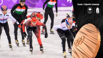 Médaille de bronze au relais en patinage de vitesse sur courte piste - PyeongChang 2018 - Équipe Canada