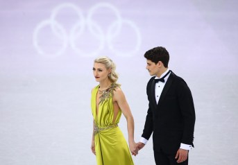 Piper Gilles et Paul Poirier patinent leur programme libre en danse sur glace aux Jeux olympiques de PyeongChang, le 20 février 2018. Photo COC/Jason Ransom