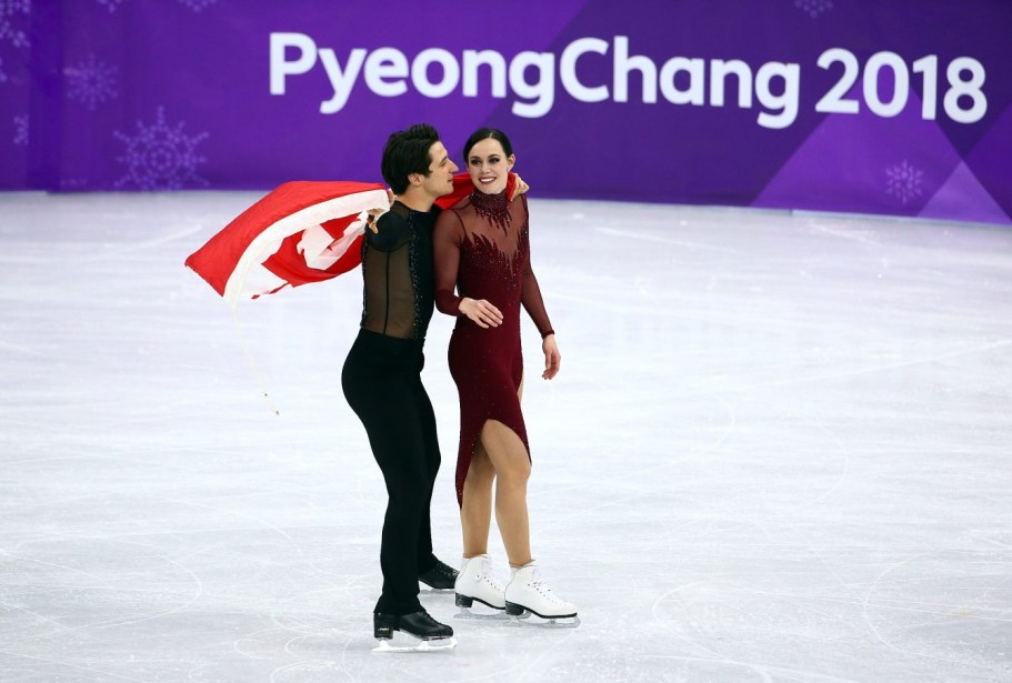 Tessa Virtue et Scott Moir gagnent l'or en danse sur glace aux Jeux olympiques de PyeongChang, le 20 février 2018. Photo COC/Vaughn Ridley