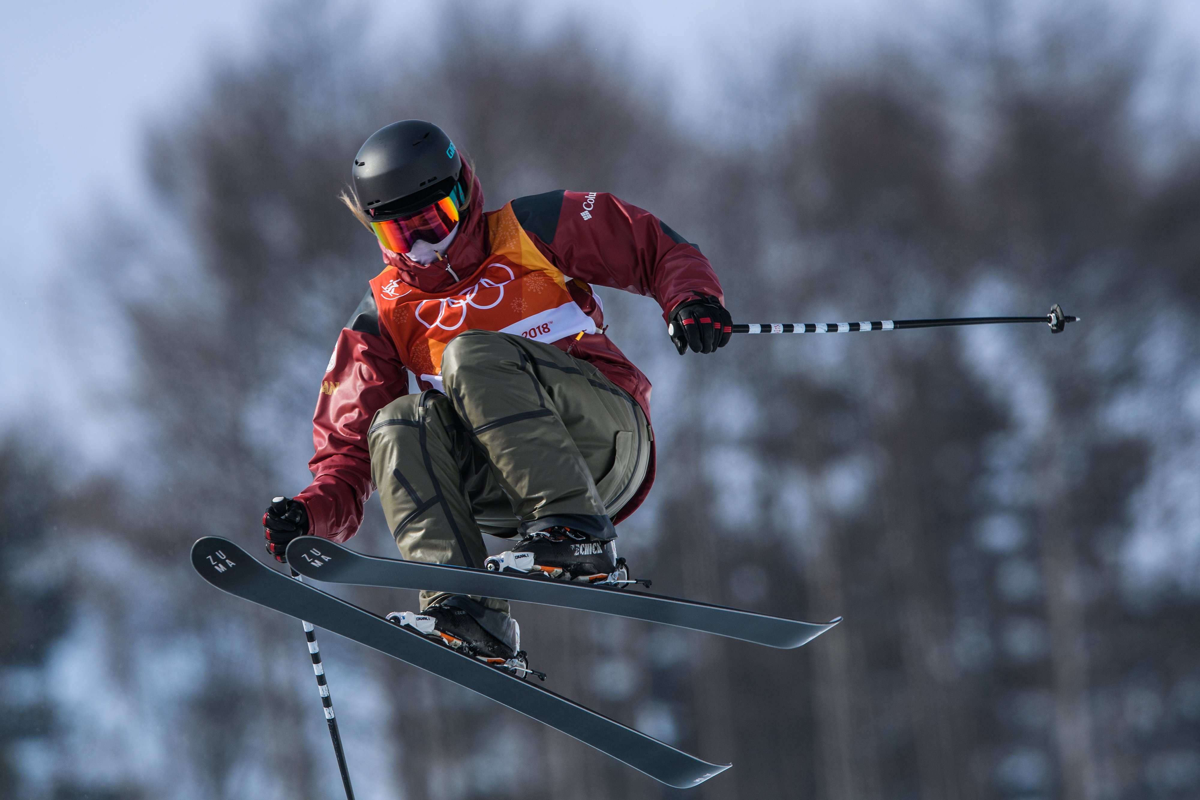 PYEONGCHANG, CORÉE DU SUD - 19 FÉVRIER: Cassie Sharpe termine première aux qualifications de demi-lune en ski acrobatique.(Photo par Vincent Ethier/COC)