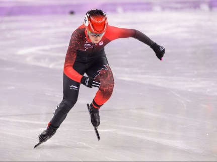 Kim Boutin en action lors des quarts de finale au 1000 m. (Photo par Vincent Ethier/COC)