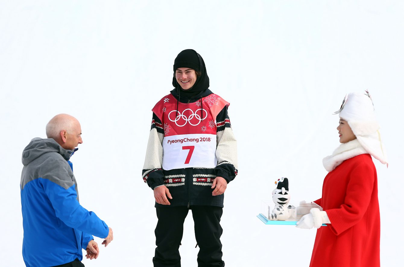Sebastian Toutant décroche l'or en finale du big air. (Photo par Vaughn Ridley/COC)