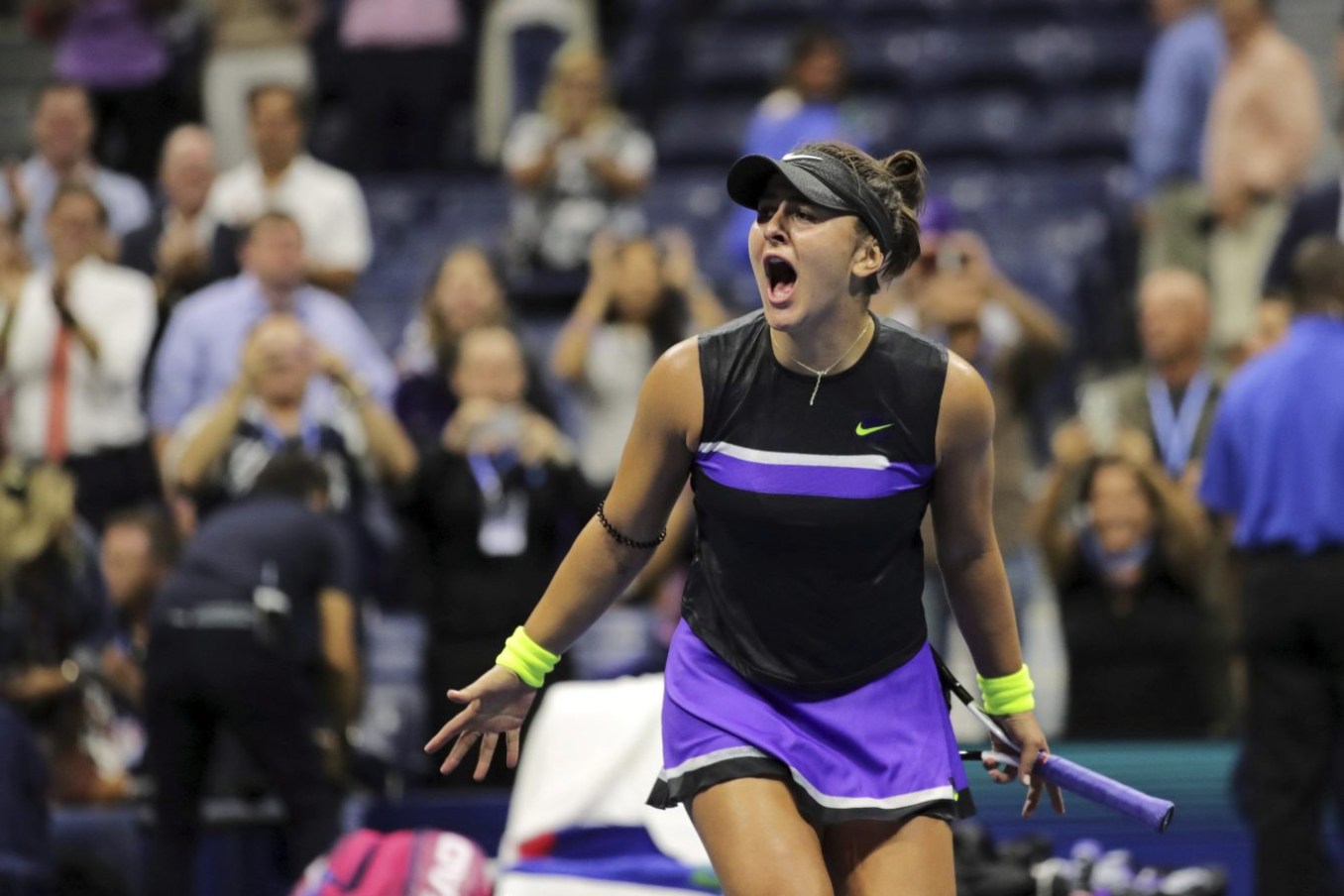 Équipe Canada Bianca Andreescu Tennis US Open 2019 Bianca Andreescu dispute un match de tennis aux Internationaux des États-Unis