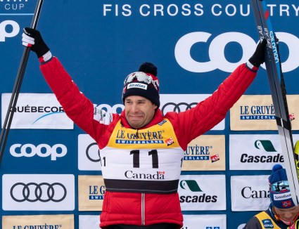 Alex Harvey Alex Harvey est ému sur le podium