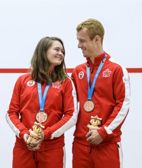 20190728_mixed doubles squash_61 Hollie Naughton et Andrew Schnell ont remporté la médaille de bronze au squash en double mixte aux Jeux panaméricains de Lima