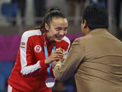 20190728_women's taekwondo_73 Skylar Park du Canada remporte la médaille d'argent en taekwondo féminin chez les moins de 57 kg aux Jeux panaméricains de Lima 2019, le 28 juillet 2019. Photo de Dave Holland / COC