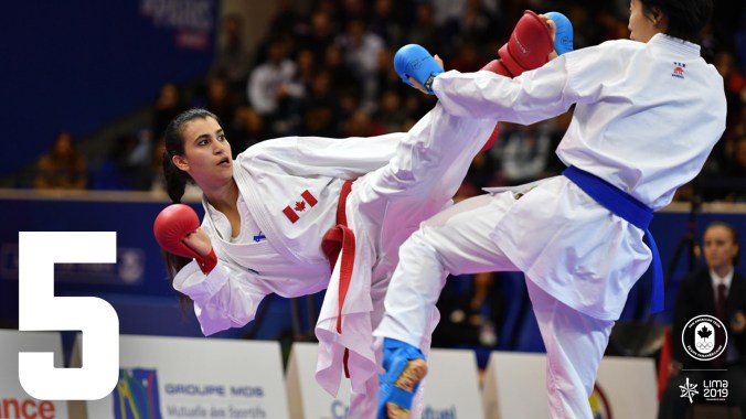 5-WIDE Alors que le baseball et le softball feront leur retour au programme olympique à Tokyo 2020, le karaté, lui, en sera à une première présence olympique et comptera deux disciplines à Lima 2019 : kata et kumite. Le kata est une compétition jugée où les athlètes exécutent une série de techniques de karaté offensives et défensives sous forme de chorégraphie, alors que le kumite est une série de combats individuels et les compétiteurs sont divisés par catégories de poids.