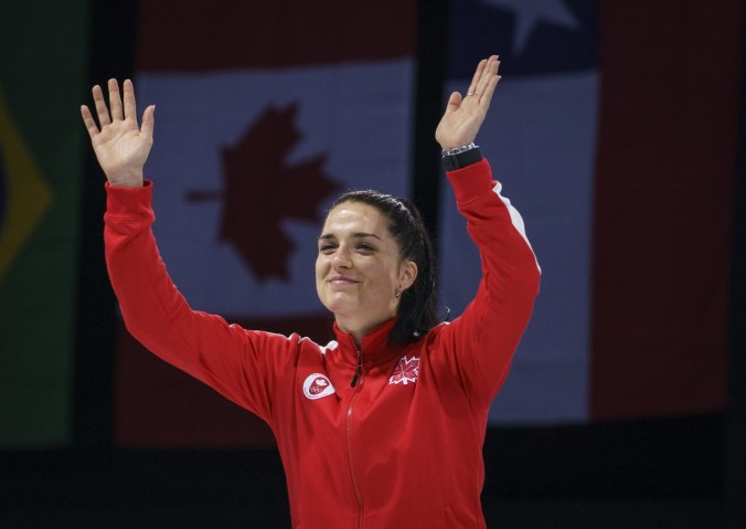 DGH_20190806_57 Gabriella Pagé remporte le bronze au sabre en escrime aux Jeux panaméricains de Lima, au Pérou, le 6 août 2019. Photo : Dave Holland/COC