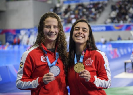 Équipe Canada Caeli McKay et Meaghan Benfeito plongeon Lima 2019 Caeli McKay et Meaghan Benfeito à Lima 2019