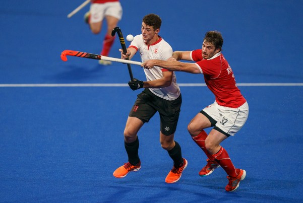 Équipe Canada James Wallace hockey sur gazon Lima 2019 James Wallace joue au hockey sur gazon Lima 2019