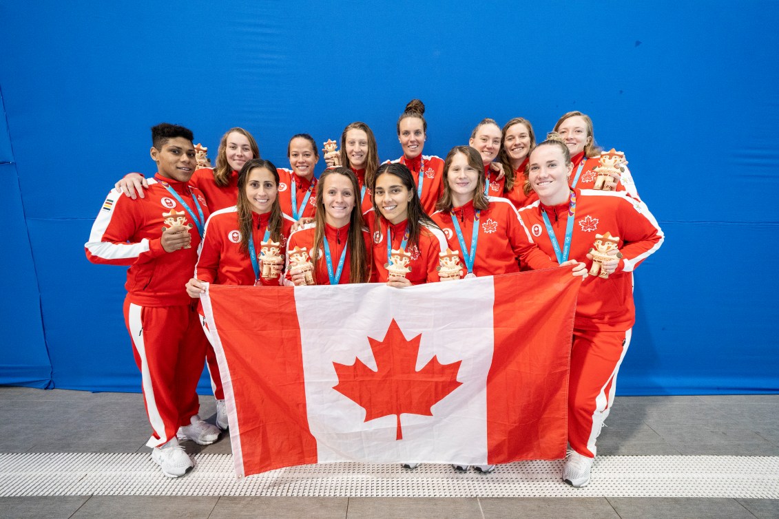 Des joueurs de water-polo à Lima 2019